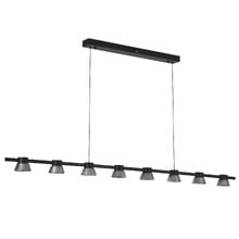 Rocket Iron & Glass Tri-Colour LED 8 Light Pendant
